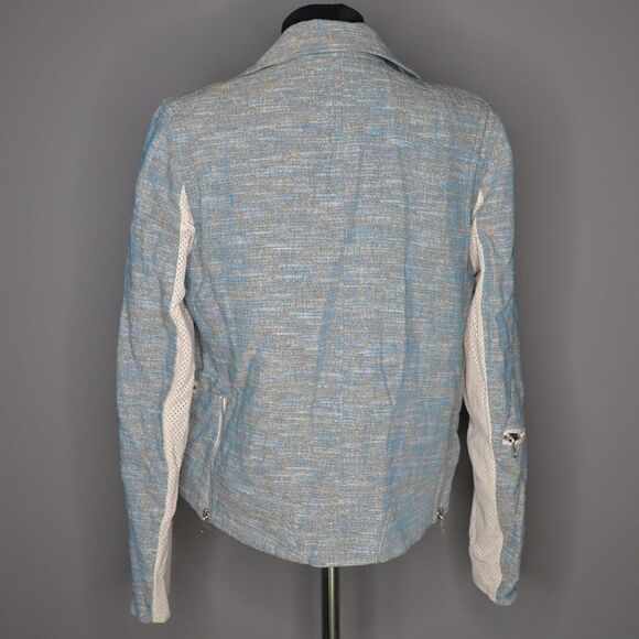 Rag & Bone Tweed/Leather Moto Jacket Sz 2 - Picture 3 of 7